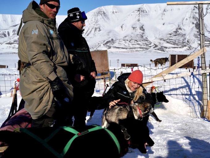 Det er 45 hundar i kennelen hos Arctic Husky Travellers. Foto: Sara Svanemyr, Det kongelege hoffet